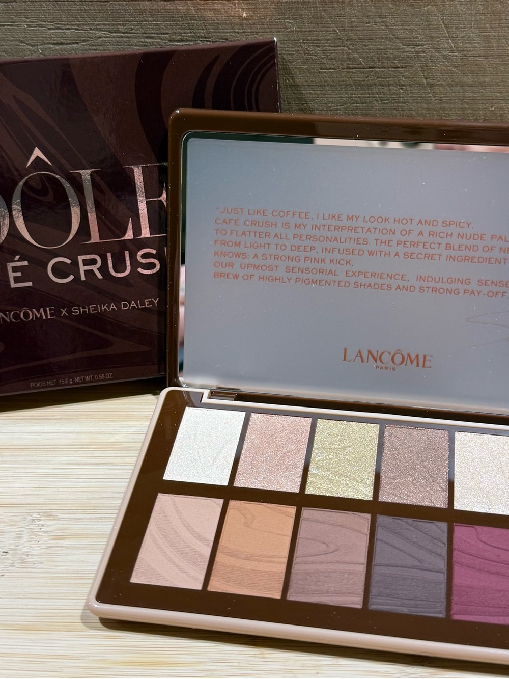 Lancôme Eyeshadow Palette — Champagne, Pink, Gold, Brown, Mauve, Plum
